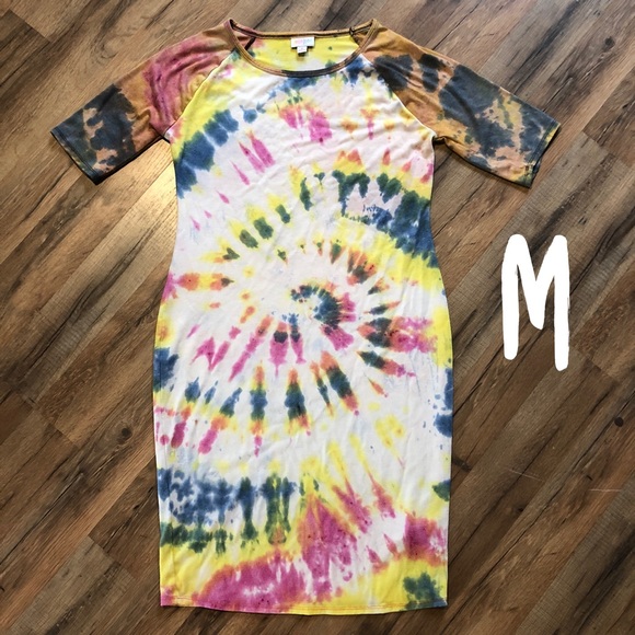 Medium Tie Dye Lularoe Julia Dress - Picture 1 of 1